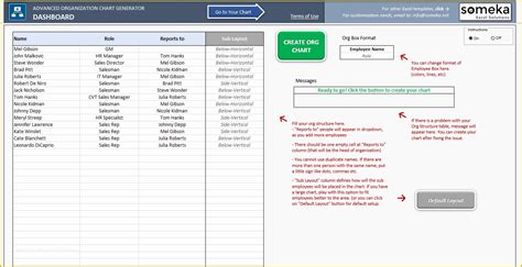 Org Chart Free Templates Excel Of Automatic org Chart Maker Advanced ...