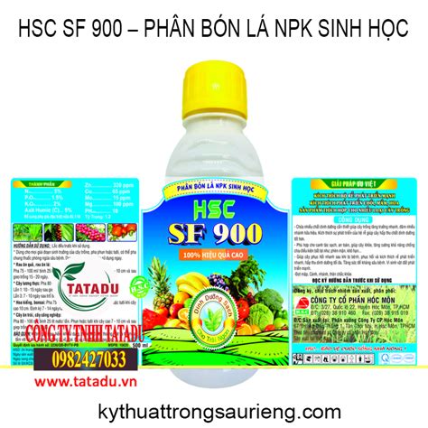 HSC SF 900 PHÂN BÓN LÁ NPK SINH HỌC KÍCH RỄ PHÁT TRIỂN KÍCH THÍCH