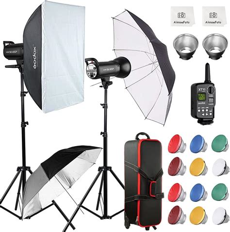 Godox SK400II Lot De 2 Flashs Stroboscopiques Speedlite De Studio 800 W