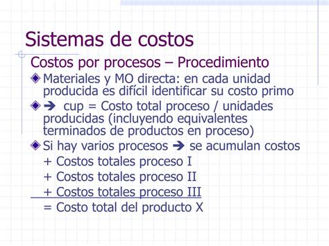 Ppt Notas Curso Nivelatorio De Costos Sistemas De Costos Y T Cnicas