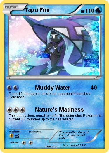 Pokémon Tapu Fini 9 9 - Muddy Water - My Pokemon Card