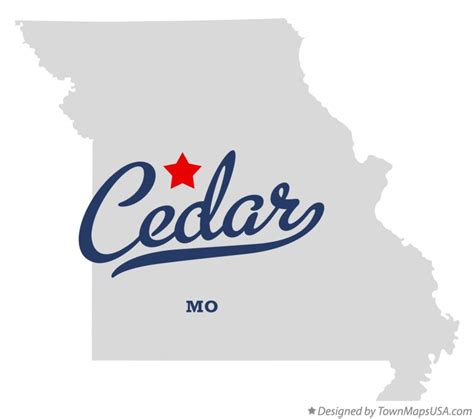 Map of Cedar, Pettis County, MO, Missouri