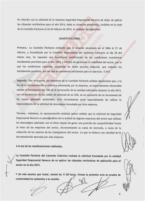 FTSP USO Las Palmas Actas Comisión Paritaria para la interpretación y