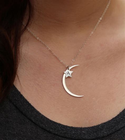 Handmade Moon And Star Necklace Personalized By Soulcreekjewelry