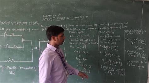 Rbse 12th Em Physics Parallel Combination Of Cells By Jitendra Sir