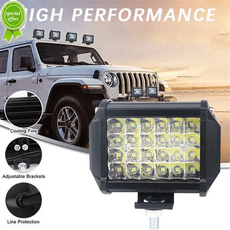 V V Led Feux De Travail Tracteurs Camions Cob Pouces Phare Moto