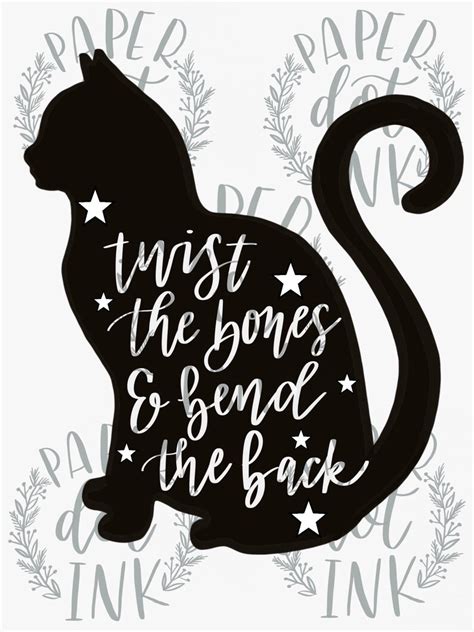 Hocus Pocus Cat Twist The Bones Bend The Back SVG Etsy