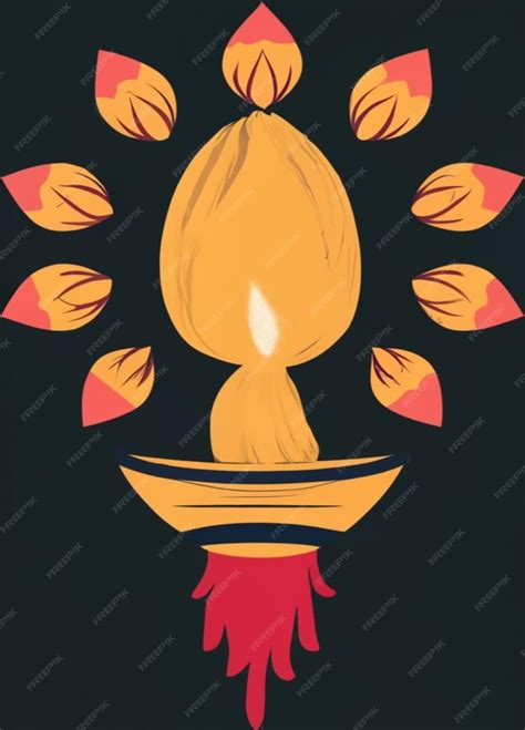 Premium Vector Diwali Decoration Diya 2d Vector Art