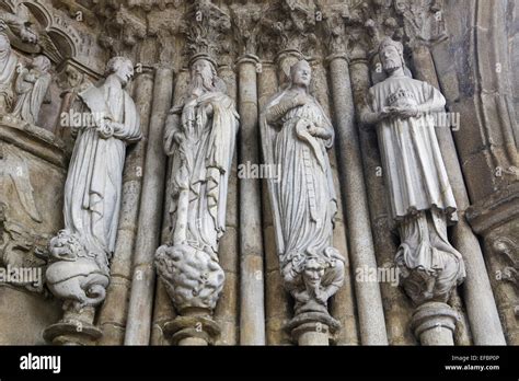 Statues of Catholic Saints at the Entrance Portal of the Cathedral of ...