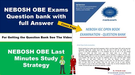 How To Study Nebosh IGC Nebosh IGC OBE Question Bank How To Pass