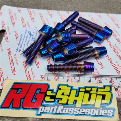 Jual Baut Probolt Kerucut Blue Biru M X X Drat Panjang Mm