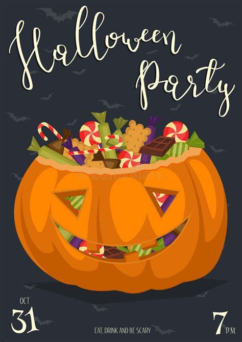 Halloween Party Banner With Scary Pumpkin Stock Vector Illustration Of Culture Cartoon 100822374