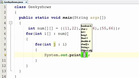 Java 2D Array For Each Loop