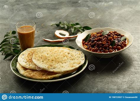 Plate Of Dosa With Kadala Curry Kerala Foods Stock Image Image Of