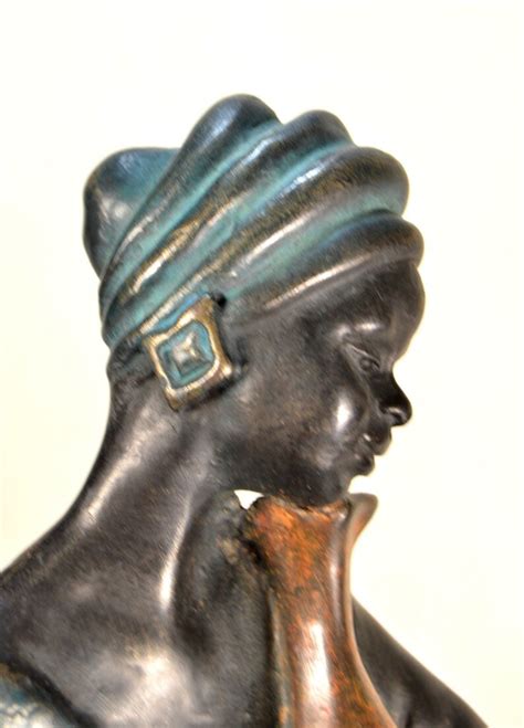 Cold Cast Bronze Sculpture Woman With Jug Etsy