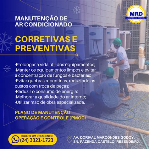 Manutenção corretiva de ar condicionado MRD Refrigeração e Elétrica