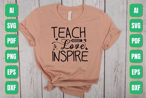 Teach Love Inspire Graphic By Thecreativecraftfiles · Creative Fabrica