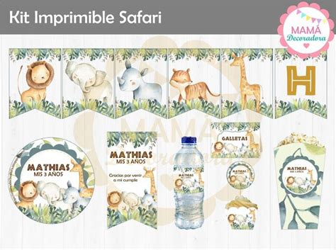 Mam Decoradora Kit Imprimible Safari Kit Imprimible Jungla Kit