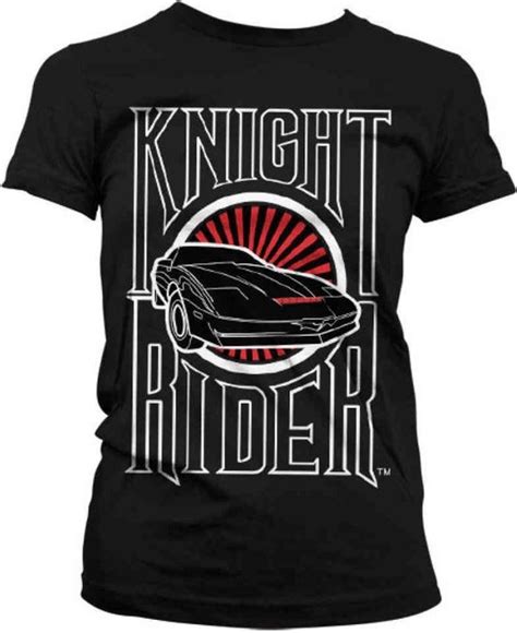 Knight Rider Dames Tshirt M Sunset Kitt Zwart