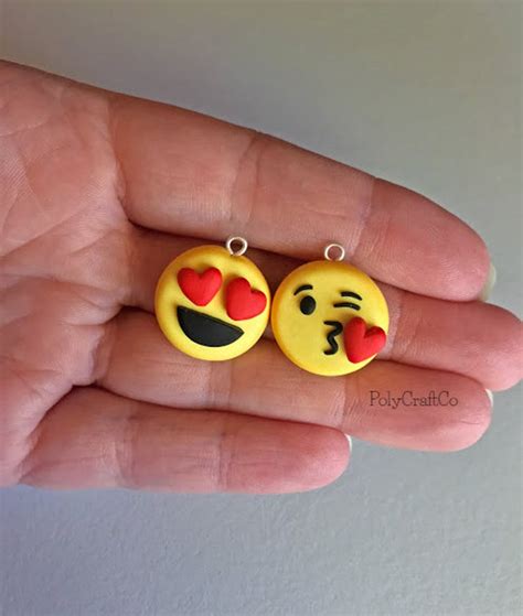 Emoji Charm Polymer Clay Etsy