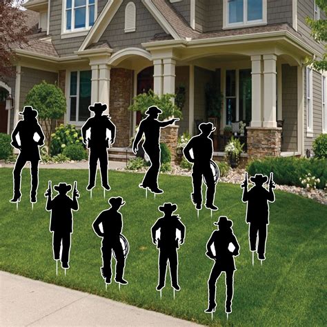 Cowboy Yard Silhouette