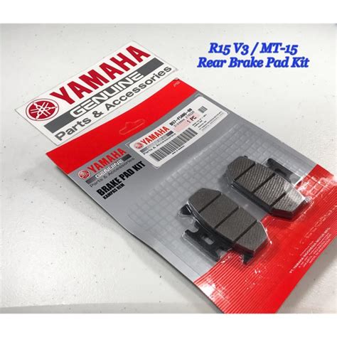 R V Mt Rear Brake Pad Kit Genuine Yamaha B F Shopee