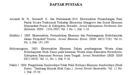 Cara Menulis Daftar Pustaka Dari Jurnal Dan Contohnya