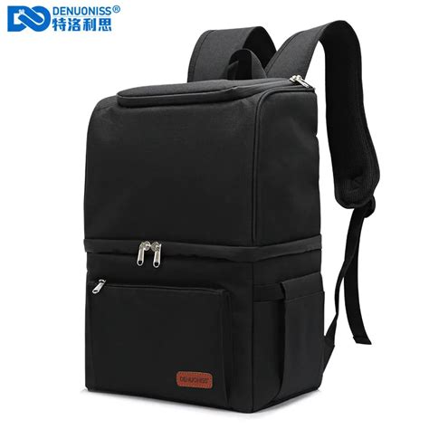 DENUONISS Grande Dupla Camada T Rmica Cooler Bag Mochila Macio Isolado