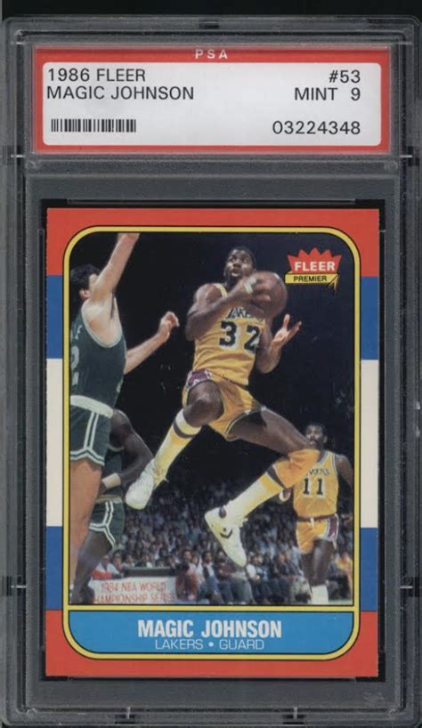 1986 87 Fleer Basketball PSA 9 Set Break Pack 2 Cards Per Pack