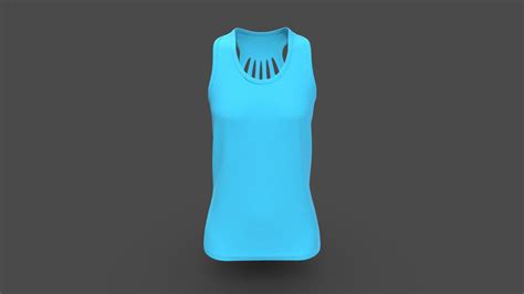 Women Fashionable Yoga Tanktop Buy Royalty Free 3d Model By