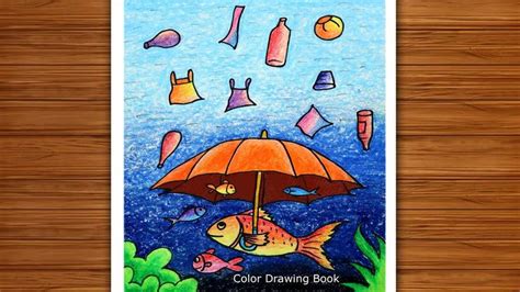 How to Draw Stop Water Pollution Poster, Save Nature Drawing Easy - Stop Plastic | Save water ...