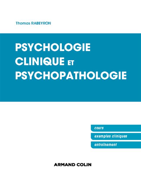 Feuilletage 610 Psychologie Thomas RABEYRON PSYCHOLOGIE CLINIQUE ET