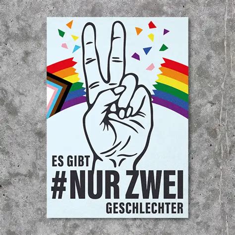 NurZwei Sticker Es Gibt Nur Zwei Geschlechter Basierte Sticker