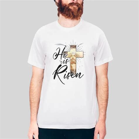 Christian Easter He Is Risen T Shirt Hotter Tees