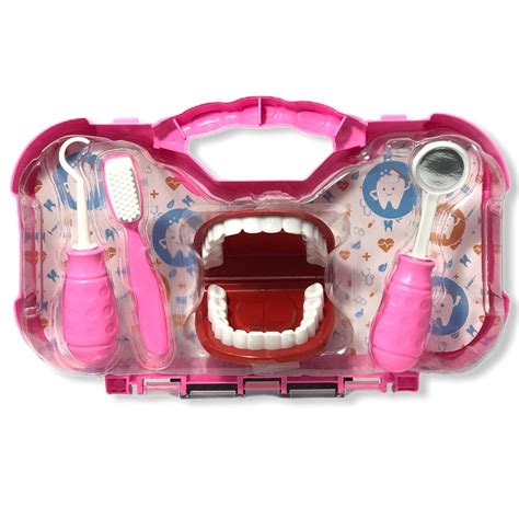 Maleta Kit Dentista Infantil Dentista Pe As Rosa Pakitoys Sandra