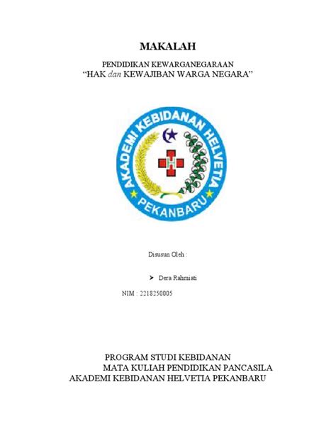 Makalah Hak Dan Kewajiban Sebagai Warga Negara Pdf