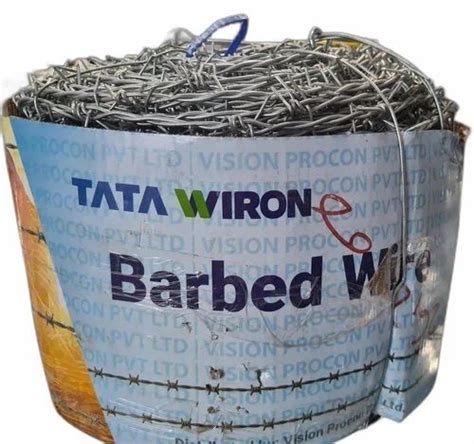 Galvanized Iron Tata Fencing Barbed Wire Mesh Size 10mm Wire Diameter 5mm At Rs 90kg In Basti