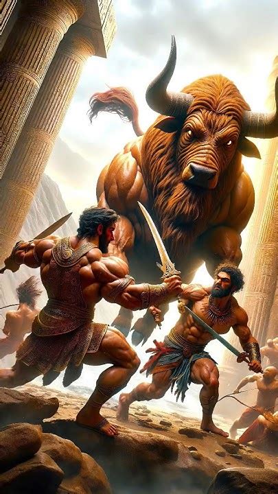 The Epic Of Gilgamesh Gilgamesh Epic Battle With The Bull Of Heaven