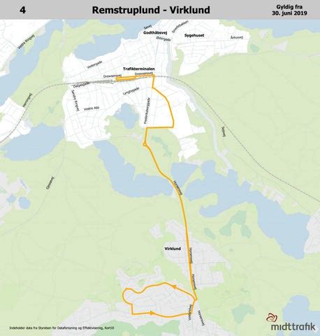 Rutekort Silkeborg 4 Remstruplund Virklund Gyldig 30 06 19