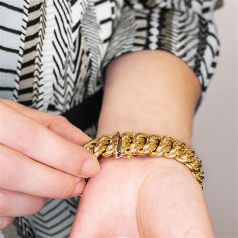 Bracelet Maille Américaine Or jaune 750 18 cm Manillon