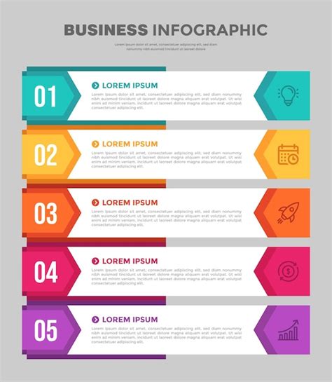 Premium Vector Premium Color Step Infographic Template