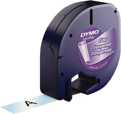 Dymo Label Maker Label Black On Clear Plastic 156 Oal 12 Oaw