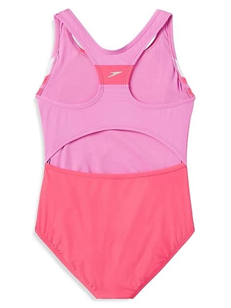 Speedo Girls Infinity Splice One Piece Swimsuit Thebay