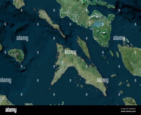 Masbate Province Of Philippines High Resolution Satellite Map Stock