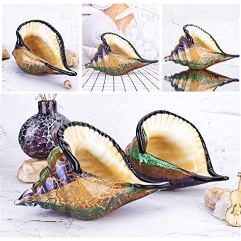 Glass Conch Hand Blown Seashell Art Glass Figurine Crystal Glass Paperweight Ebay