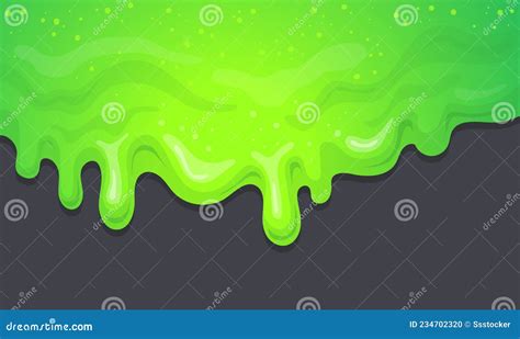 Liquid Slime Background Cartoon Green Drip Goo Mucus Glitter Texture