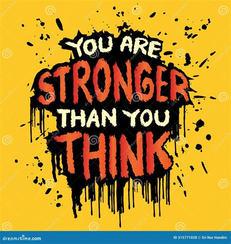 You Are Stronger Than You Think Inspiring Motivation Quote Stock Vector Illustration Of