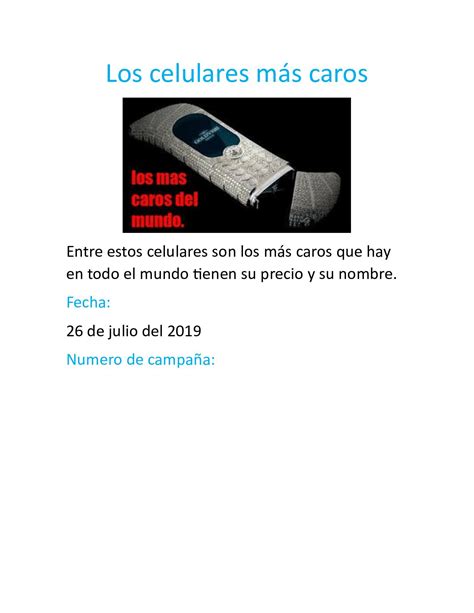 Calam O Los Celulares M S Caros