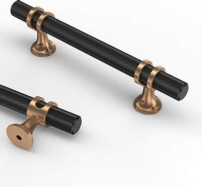 Asidrama 10 Pack 5 Inch 128mm Champagne Bronze And Matte Black Kitchen