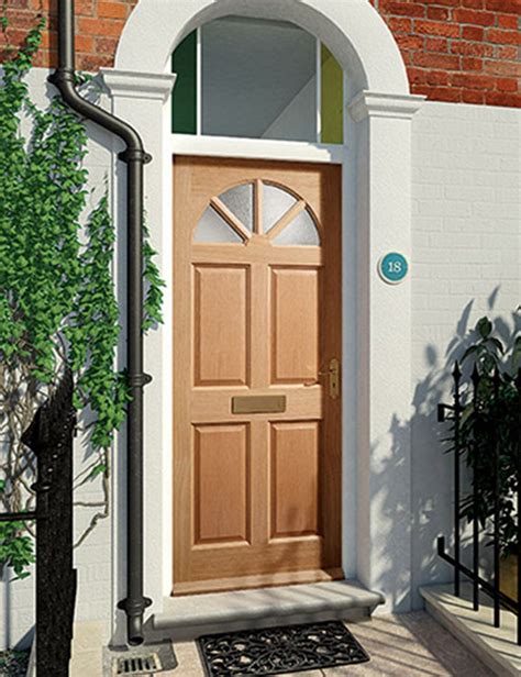 Carolina Oak External Door With Sky Lights External Hardwood Doors Are